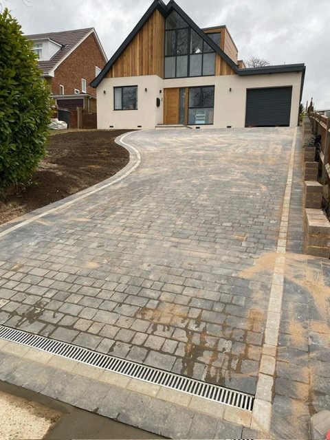 Block paving driveway