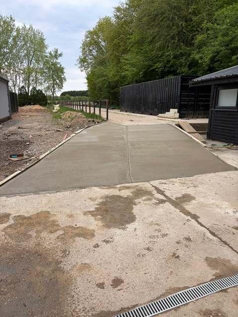 Concrete driveway