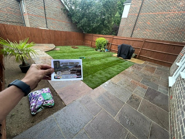 New lawn & patio