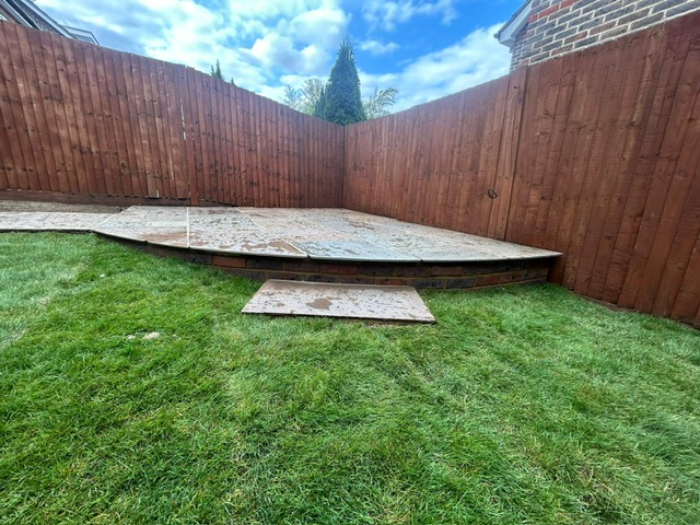 Patio sub-base preparation