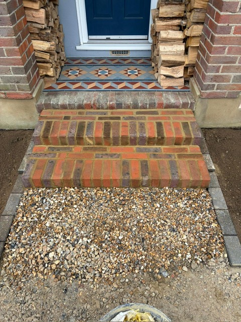 Tiled entrance